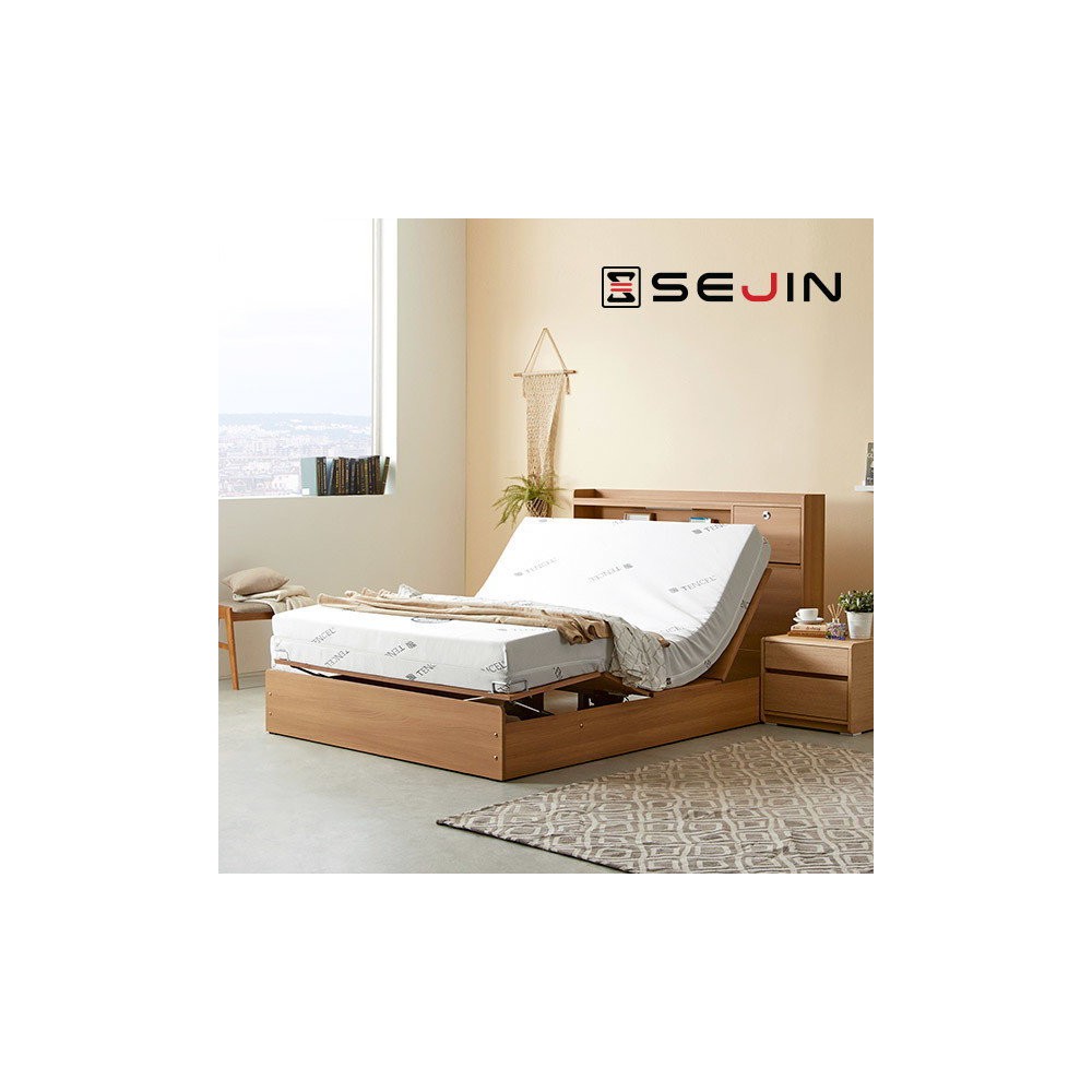 세진침대 미네 LED 모션침대+천연라텍스폼매트리스Q