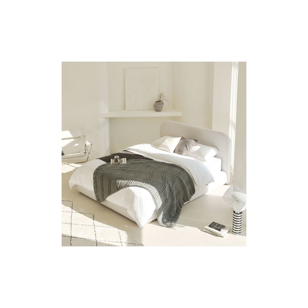 포스트모던 구겐하임 이지클린 / 부클레 호텔식 패브릭침대 SS/Q (매트리스 선택)