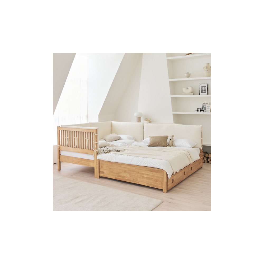 상일리베가구 헤이 원목 높은 패밀리침대 프레임(높은가드형)