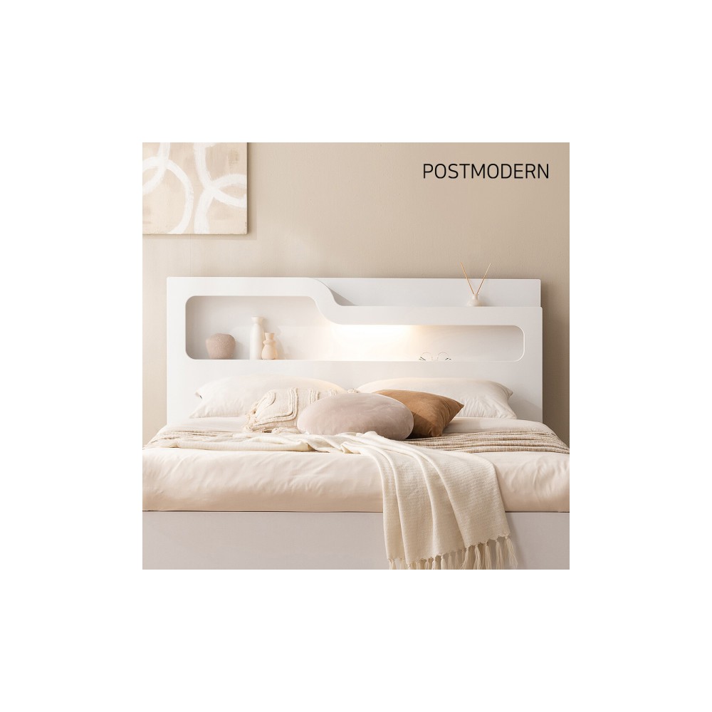포스트모던 룩셈 LED 수납 침대 프레임 SS Q (매트리스 선택)
