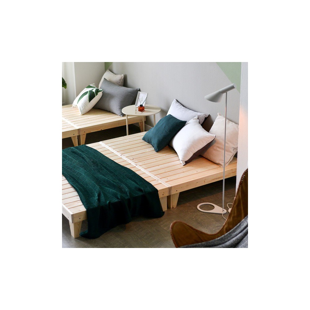 아씨방 원목마루 평상형침대 프레임SS