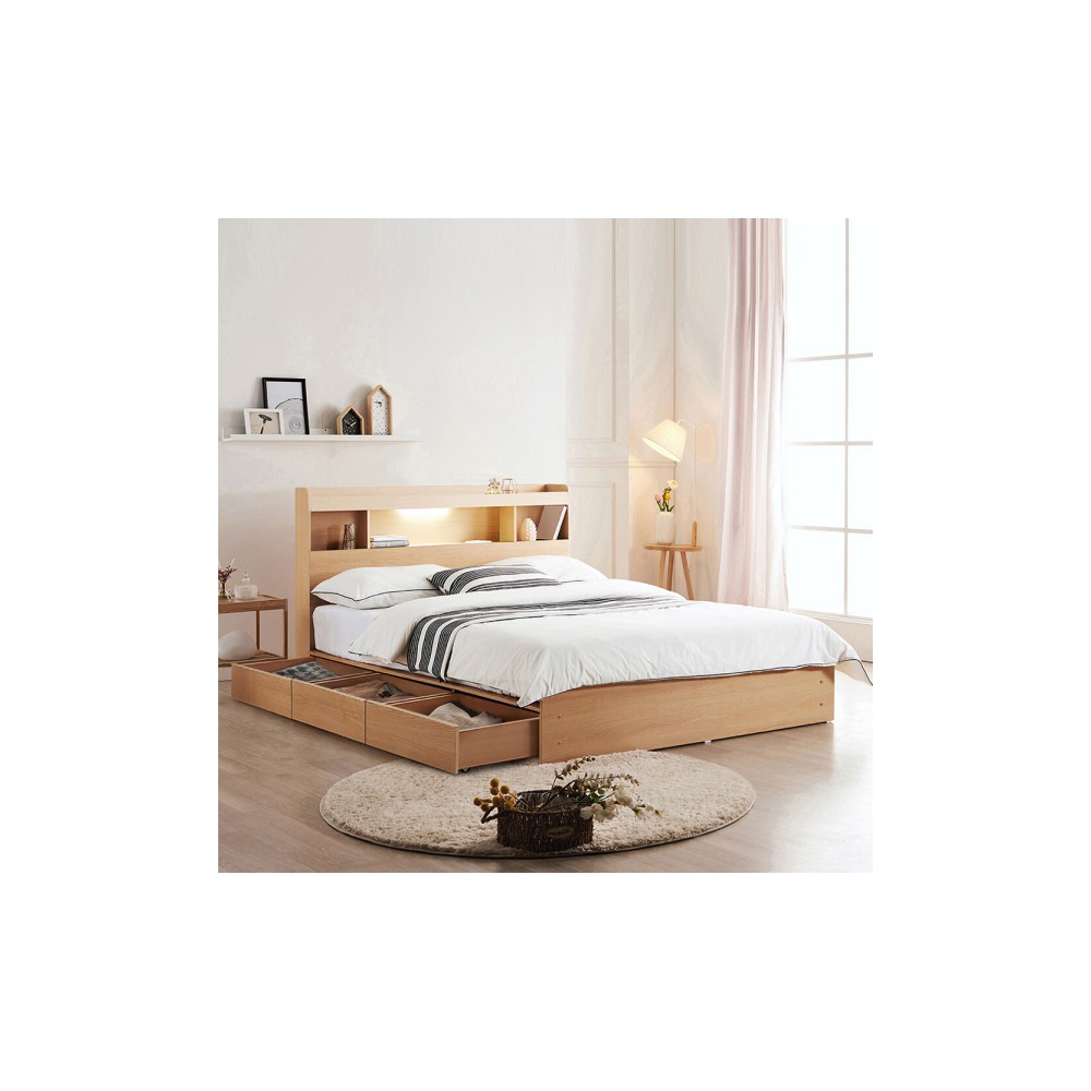 팬타 LED 수납 침대 베스트 침대 모음전 / 편백원목 슈퍼싱글 퀸 매트리스 서랍 침대 사은행사