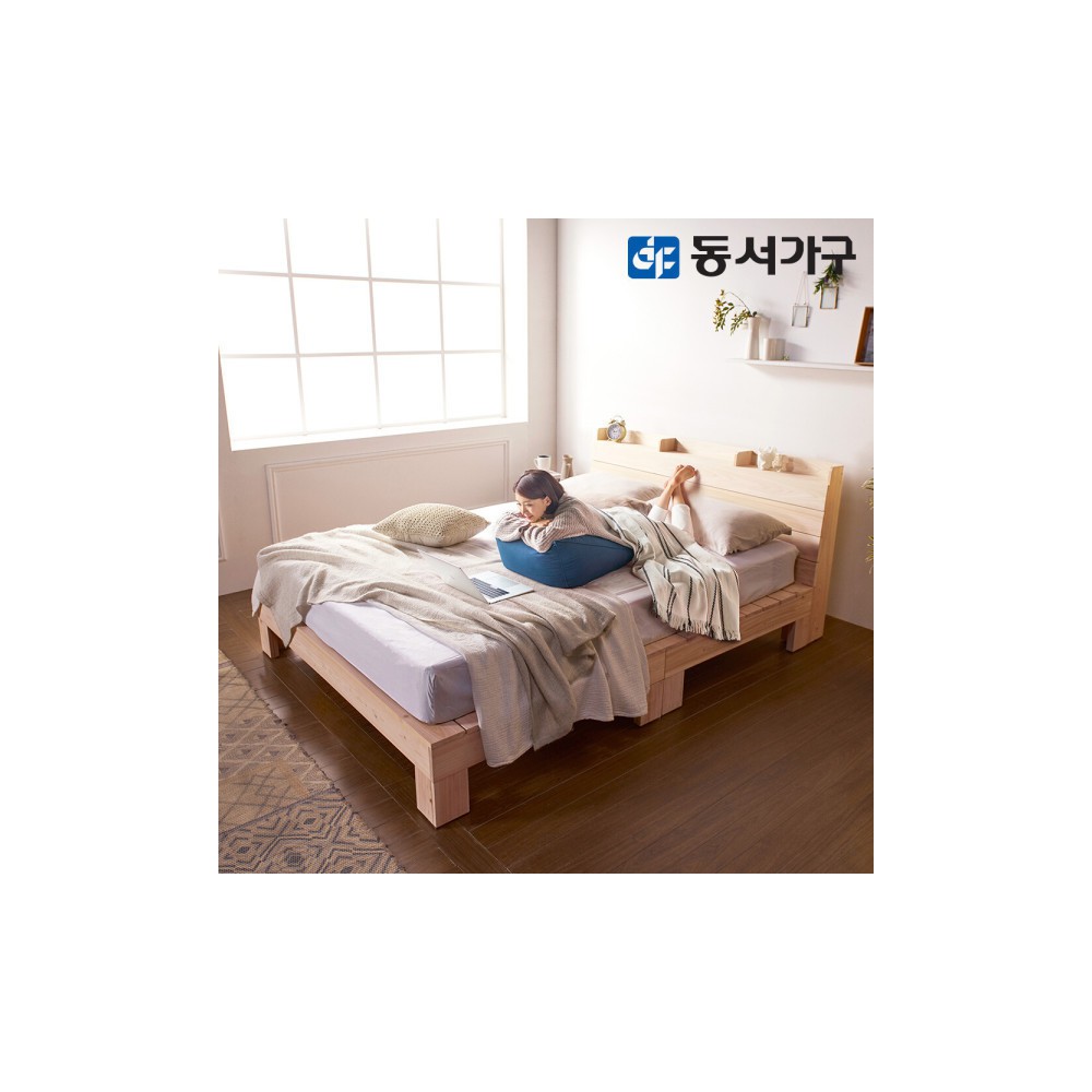 히노끼 편백나무 100% 원목침대 평상/수납 침대프레임 /싱글/슈퍼싱글/퀸/킹 매트리스 사은 행사