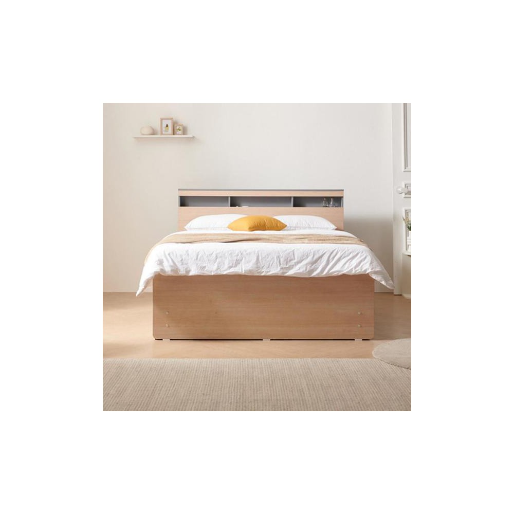 침대헤드LED조명 옷장 겸용 수납형 퀸침대프레임 자취방 신혼 아이방 병원 자취