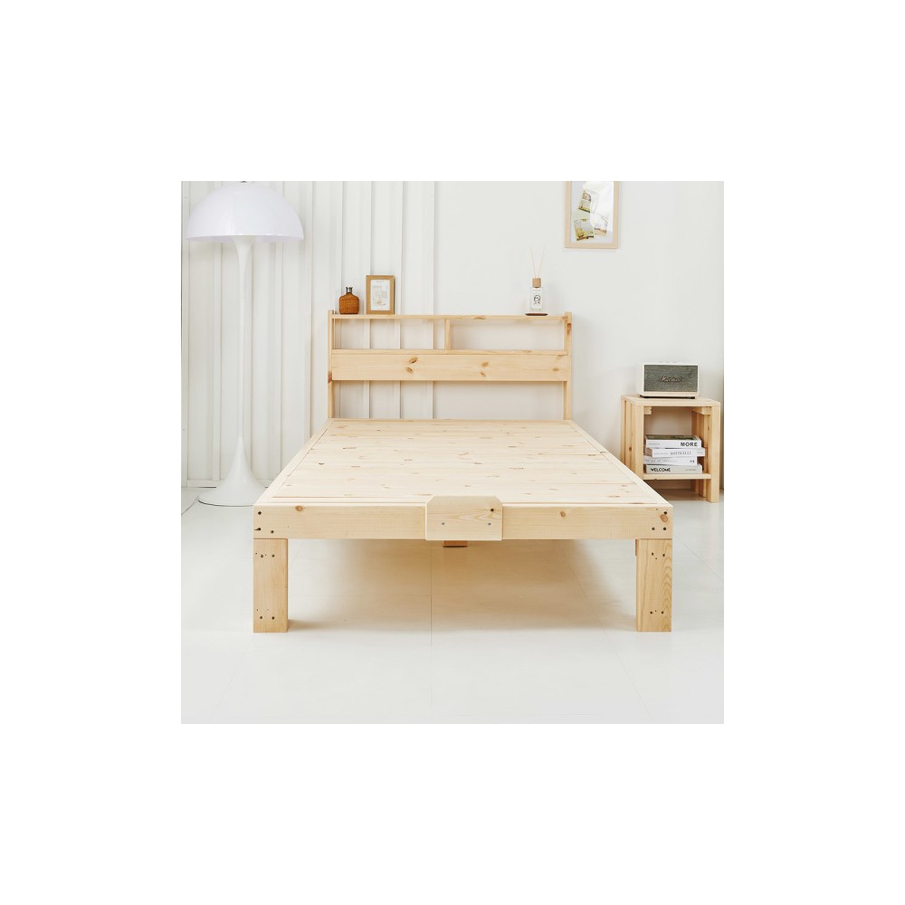 레드파인 일체형 슈퍼싱글 원목침대프레임 천연소나무