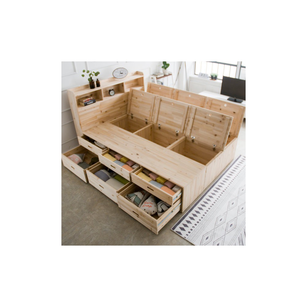 리에또 원목 서랍수납침대 프레임 SS 슈퍼싱글침대