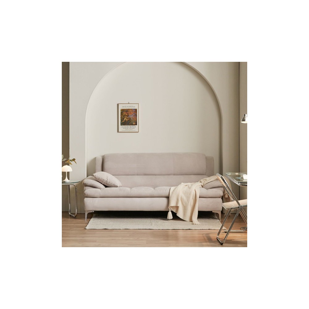 장인가구 롯데단독 콤마 기능성 아쿠아 3인 패브릭 소파 (스툴 미포함)