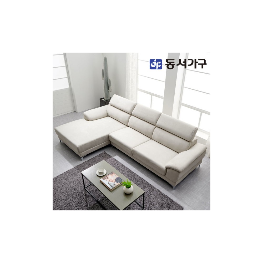 동서가구 솔트 아쿠아텍스 4인용 카우치 소파 mct036