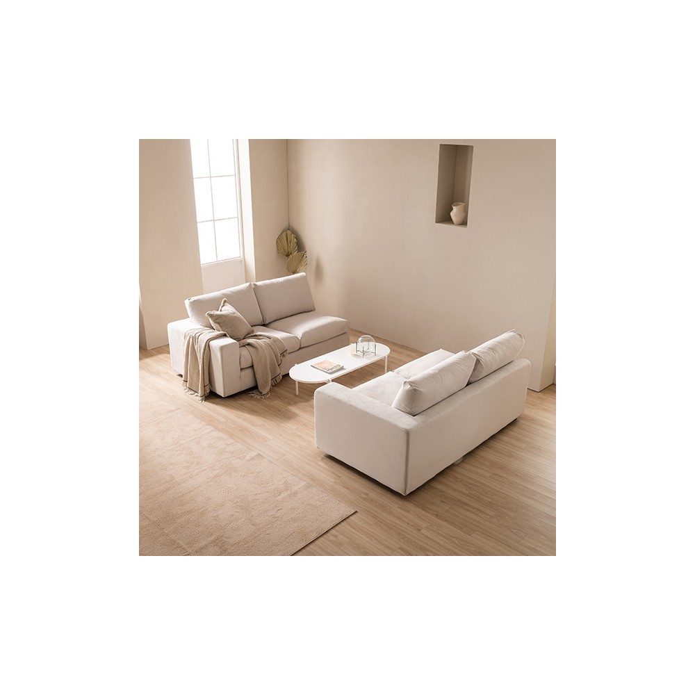 삼익가구 기간한정특가폰드 아쿠아 패브릭 6인용 소파(스툴포함)