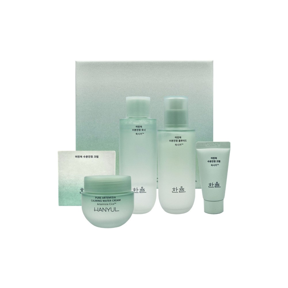 한율 어린쑥 수분진정 3종 여자기초화장품
