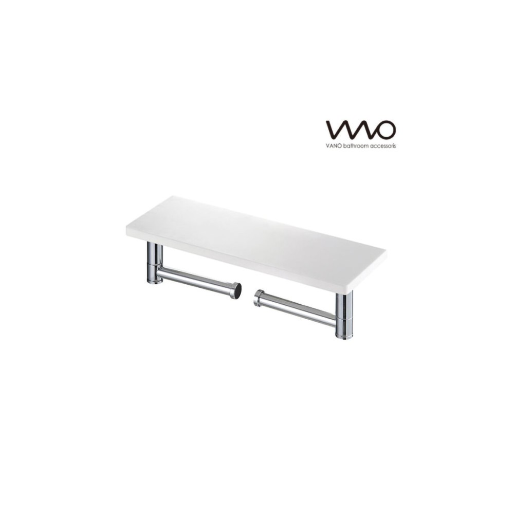 고급 인조대리석 선반 이중 휴지걸이 바노테크