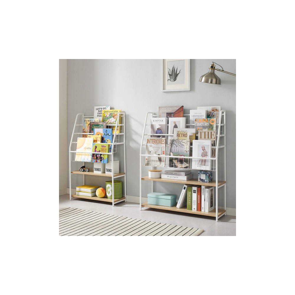 철재 책꽂이 2종/ 잡지꽂이 신문꽂이 책장/ 전면책장