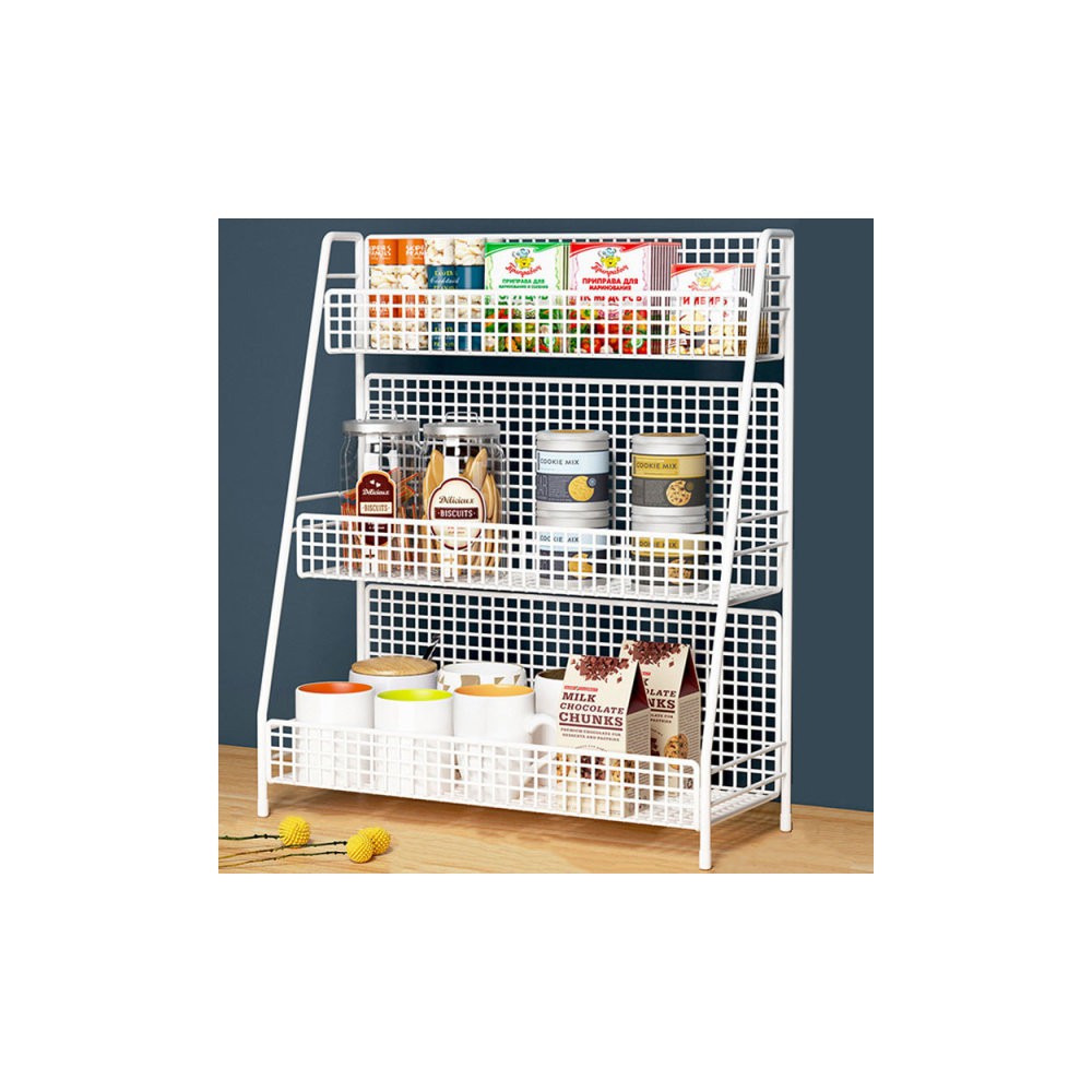 철재 3단 거실 주방 틈새 수납장 수납 선반 수납함