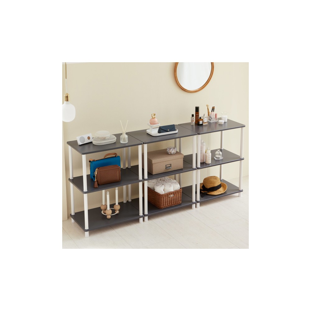 진열대 선반 3단 / 진열장 수납선반 정리대 정리선반 책장 책꽂이 장식장